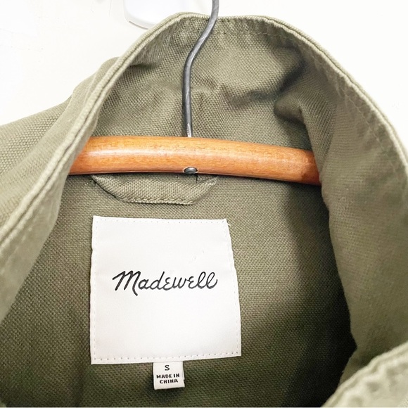 Madewell Dispatch Jacket Utility Military Olive Army Green Canvas Size Small - Picture 6 of 13